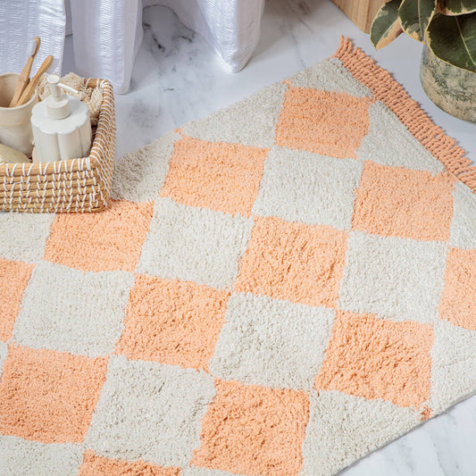 Peaches - Organic Cotton Tufted Bath Rug