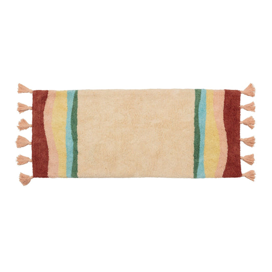 Rainbow Colourful Cotton Runner Rug