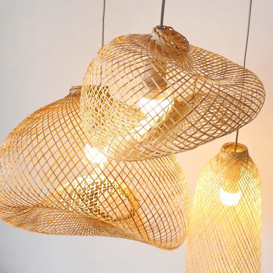 Hand Crafted Statement Bamboo Pendant Lampshade - Natural - Large - Considered Store