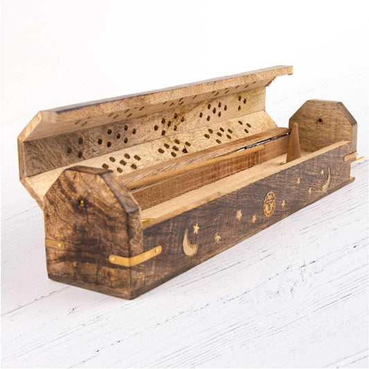 Unique Hand Crafted Artisan Incense Stick and Cone Holder Box -  Wooden - Considered Store - 1
