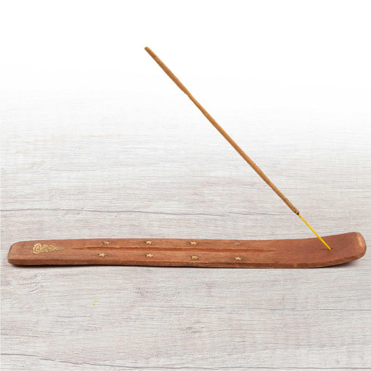 Unique Hand Crafted Buddha Incense Stick Holder Tray - Wooden - 1