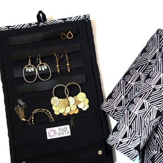 Unique Zero Waste Jewellery Travel Roll Case - Fair Trade - Considered Store - 1