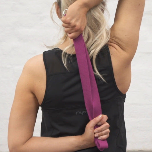 2 in 1 Multipurpose Yoga Strap and Matt strap - Plum - Considered Store - 1