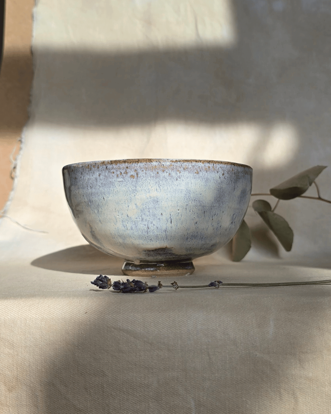 Blue Swirl - Hand Thrown Ceramic Pasta Bowl - Full Glaze