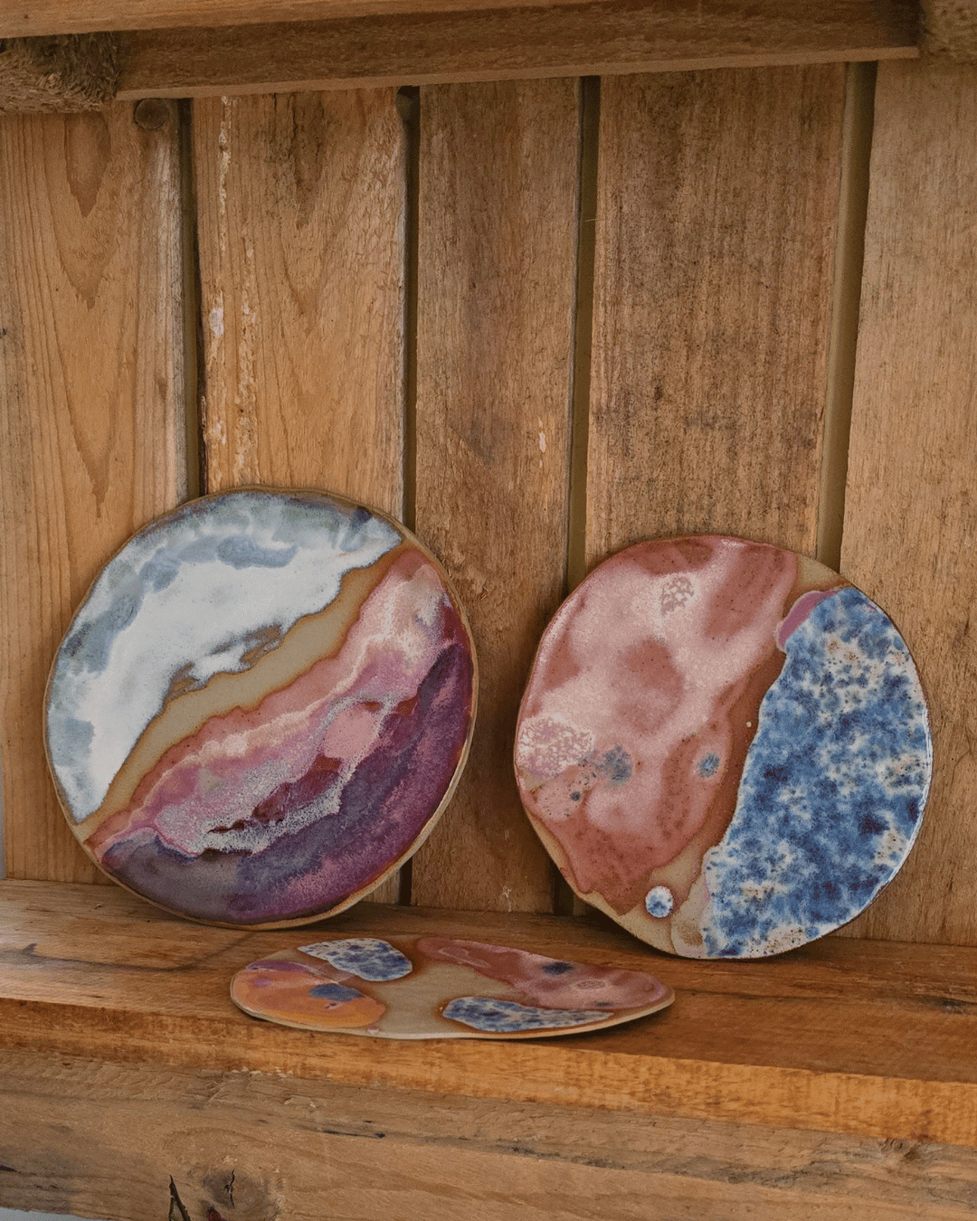 Flowing Rivers - Hand Built Ceramic Plate