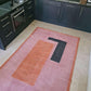 Blocks - 5ft by 8ft - Handpainted 100% Cotton Woven Rug - Extra Large - Peach and Orange - Considered.Store