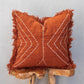 Artisan Handloomed Boho Cotton Accent Cushion Cover - Brick Red - Considered Store -1