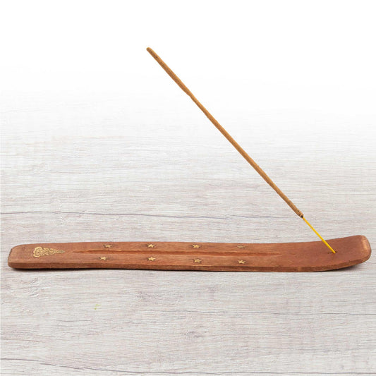 Unique Hand Crafted Buddha Incense Stick Holder Tray - Wooden  - 1